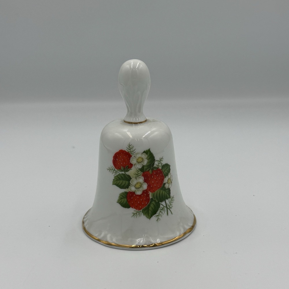 Porcelain Bell With Strawberries & Blossoms‎